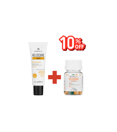 Heliocare 360 Gel Oil- Free SPF 50 + Heliocare Ultra-D Capsules 10% discount اشتري واقي شمس الموضعي مع الكبسولات من هيليوكير بخصم 10%